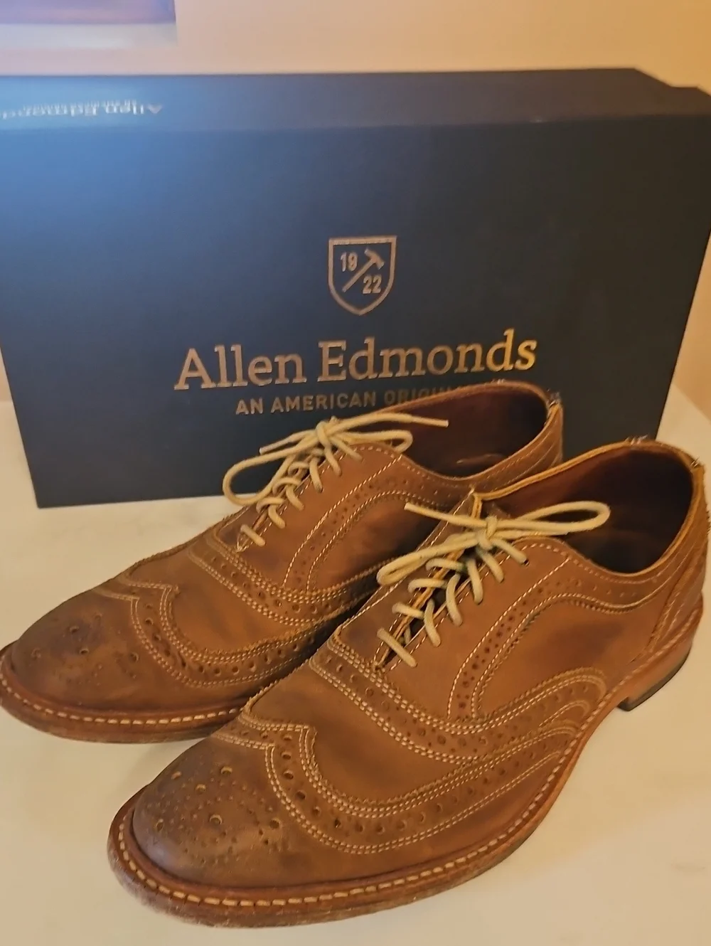 Allen Edmonds Men’s Brown Wingtip Oxford Shoes
